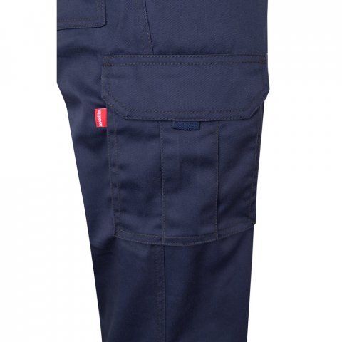 VL PAN. Pantaloni stretch cu buzunare multiple (290 g/m&sup2;), din bumbac (46%), EME (38%) și poliester (16%) - Albastru marin