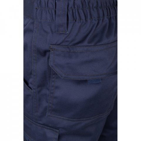 VL PAN. Pantaloni stretch cu buzunare multiple (290 g/m&sup2;), din bumbac (46%), EME (38%) și poliester (16%) - Albastru marin