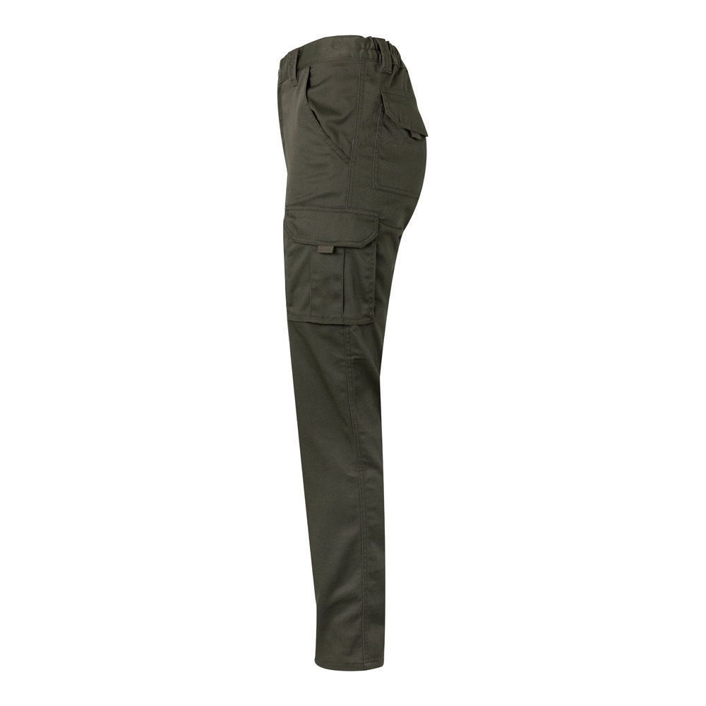 VL PAN. Pantaloni elasticizzati con diverse tasche (290g/m²), in cotone (46%), EME (38%) e poliestere (16%)