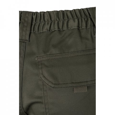 VL PAN. Pantaloni stretch cu buzunare multiple (290 g/m&sup2;), din bumbac (46%), EME (38%) și poliester (16%) - Verde armată