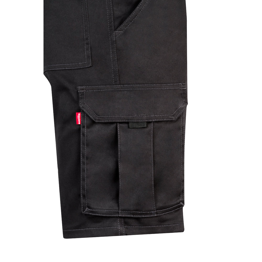 VL HEBE. Bermuda elasticizzati con diverse tasche (240g/m²), in cotone (46%), EME (38%) e poliestere (16%)