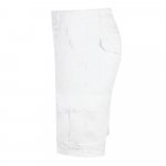 VL HEBE. Разтегателни бермуди с много джобове (240 г/м&sup2;), от памук (46%), ЕМЕ (38%) и полиестер (16%) - бял