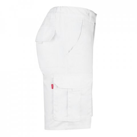 VL HEBE. Разтегателни бермуди с много джобове (240 г/м&sup2;), от памук (46%), ЕМЕ (38%) и полиестер (16%) - бял