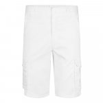 VL HEBE. Разтегателни бермуди с много джобове (240 г/м&sup2;), от памук (46%), ЕМЕ (38%) и полиестер (16%) - бял