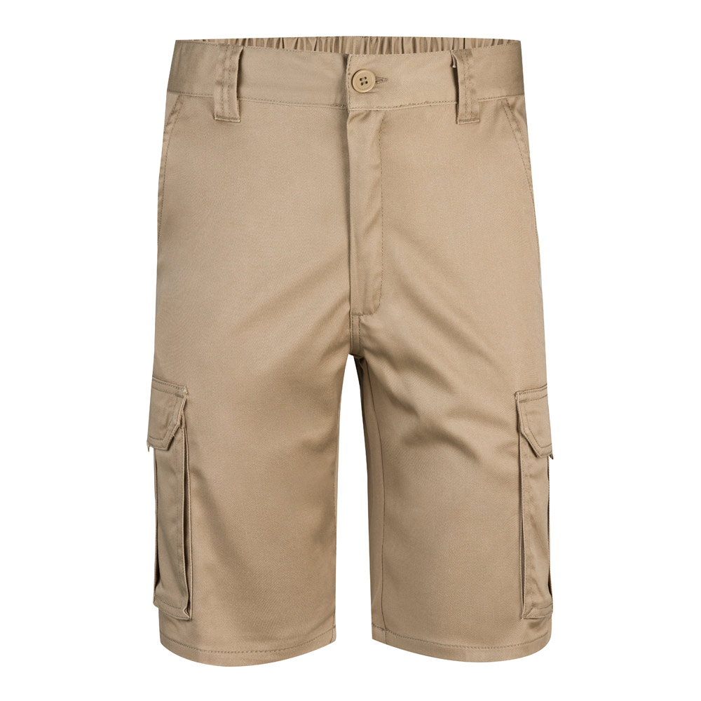 VL HEBE. Bermuda elasticizzati con diverse tasche (240g/m²), in cotone (46%), EME (38%) e poliestere (16%)