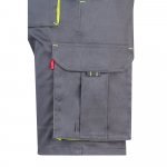 VL HEMERA. Bermudas stretch bicolor multibolsos (240g/m&sup2;), em algod&atilde;o (46%), EME (38%) e poli&eacute;ster (16%) - Cinzento/Amarelo