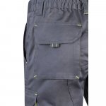 VL HEMERA. Bermudas stretch bicolor multibolsos (240g/m&sup2;), em algod&atilde;o (46%), EME (38%) e poli&eacute;ster (16%) - Cinzento/Amarelo