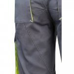 VL HEMERA. Bermudas stretch bicolor multibolsos (240g/m&sup2;), em algod&atilde;o (46%), EME (38%) e poli&eacute;ster (16%) - Cinzento/Amarelo