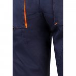 VL HEMERA. Bermudas stretch bicolor multibolsos (240g/m&sup2;), em algod&atilde;o (46%), EME (38%) e poli&eacute;ster (16%) - Azul marinho/Laranja