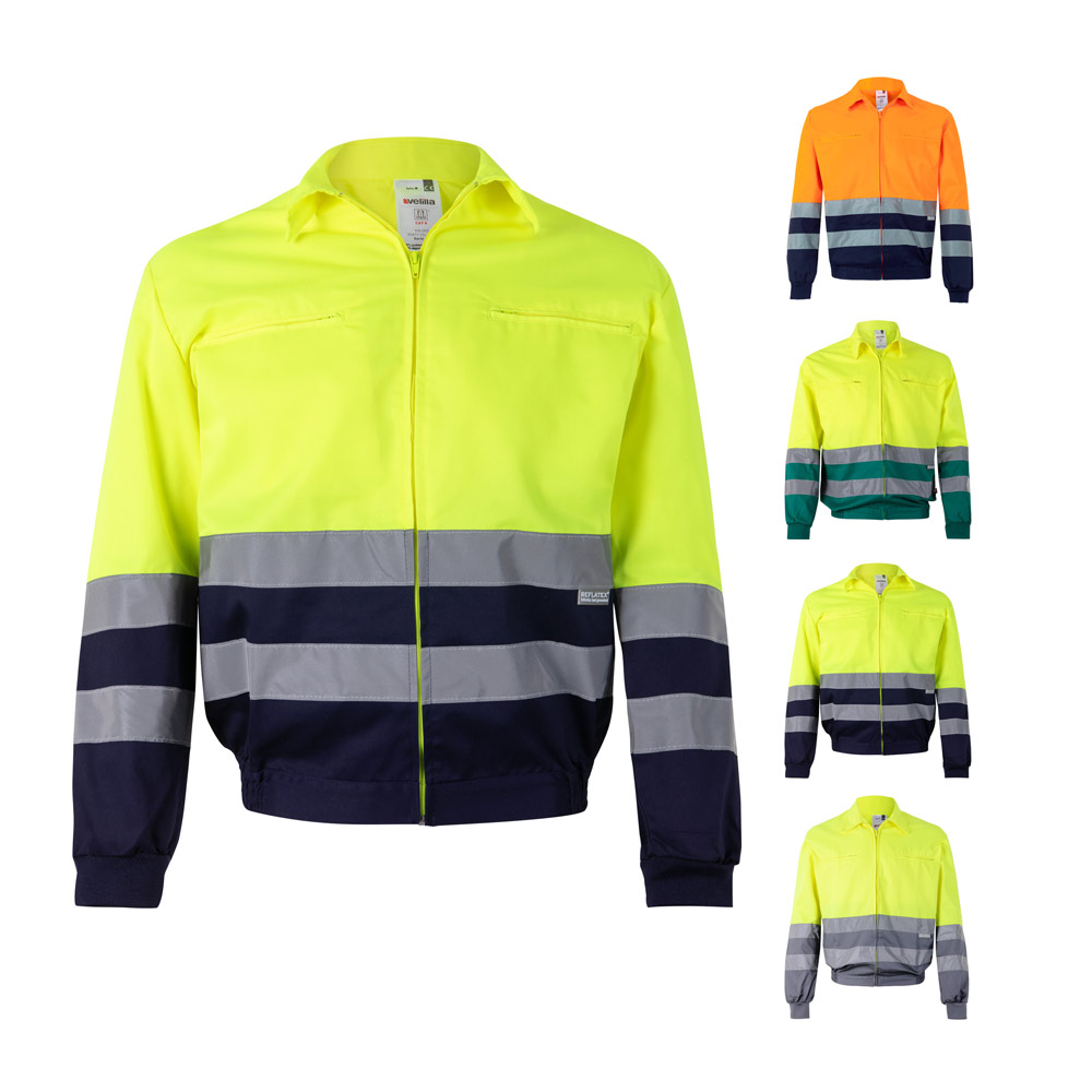 VL NEPTUNE LARGE. Giacca in twill bicolore (210g/m²) in poliestere (80%) e cotone (20%)