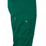 VL ZEUS LARGE. Pantaloni elastici cu buzunare multiple, &icirc;n două tonuri (240 g/m&sup2;), din bumbac (46%), EME (38%) și poliester (16%) - Verde/Galben