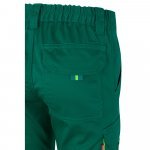 VL ZEUS LARGE. Pantaloni elastici cu buzunare multiple, &icirc;n două tonuri (240 g/m&sup2;), din bumbac (46%), EME (38%) și poliester (16%) - Verde/Galben