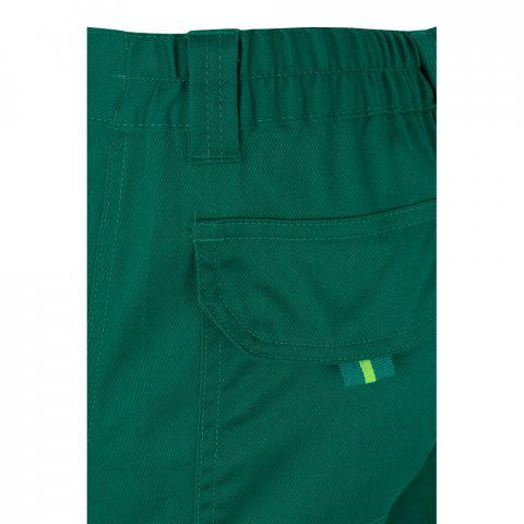 VL ZEUS LARGE. Pantaloni elastici cu buzunare multiple, &icirc;n două tonuri (240 g/m&sup2;), din bumbac (46%), EME (38%) și poliester (16%) - Verde/Galben