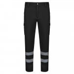 VL DIONYSUS. Pantaloni extensibili cu mai multe buzunare (240g/m&sup2;), din bumbac (46%), EME (38%) și poliester (16%) - Negru