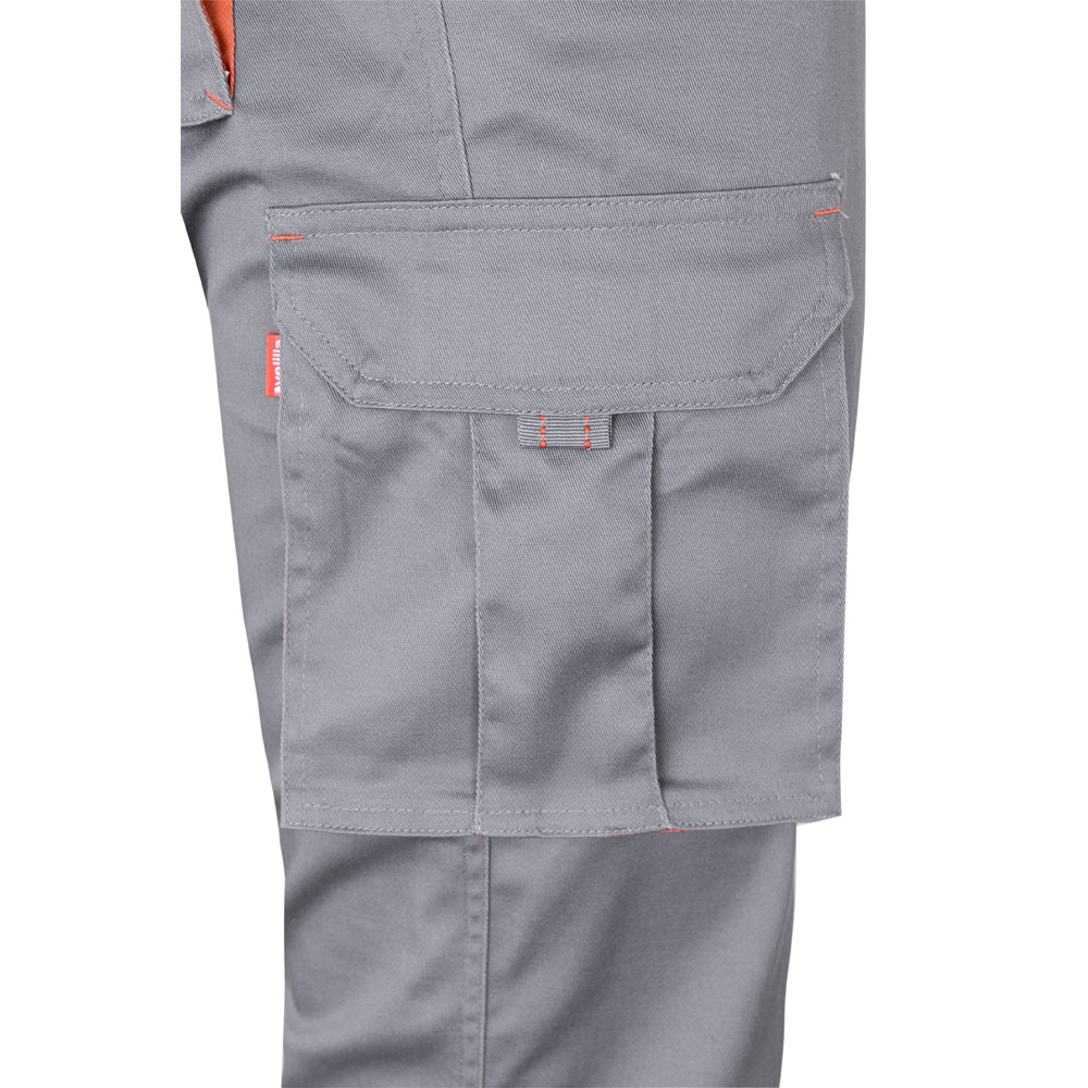 VL FIDES. Pantaloni elasticizzati bicolore con diverse tasche (240g/m²), in cotone (46%), EME (38%) e poliestere (16%)