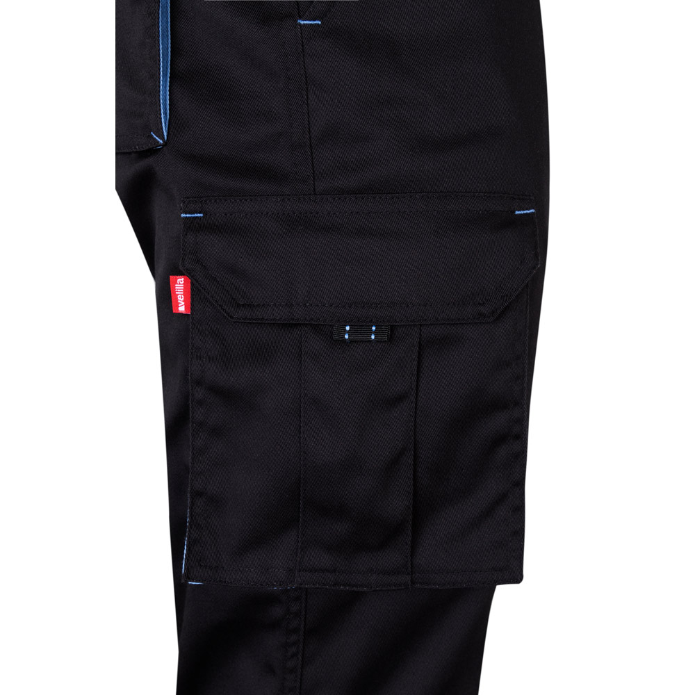 VL FIDES. Pantaloni elasticizzati bicolore con diverse tasche (240g/m²), in cotone (46%), EME (38%) e poliestere (16%)