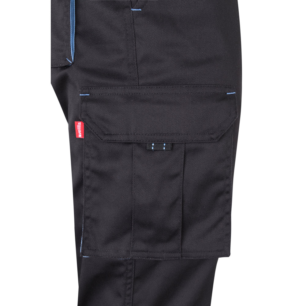 VL FIDES. Pantaloni elasticizzati bicolore con diverse tasche (240g/m²), in cotone (46%), EME (38%) e poliestere (16%)