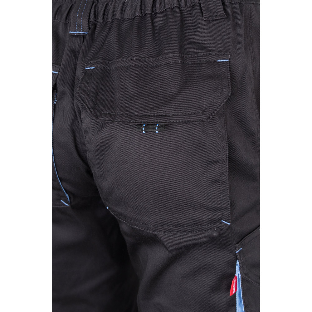 VL FIDES. Pantaloni elasticizzati bicolore con diverse tasche (240g/m²), in cotone (46%), EME (38%) e poliestere (16%)