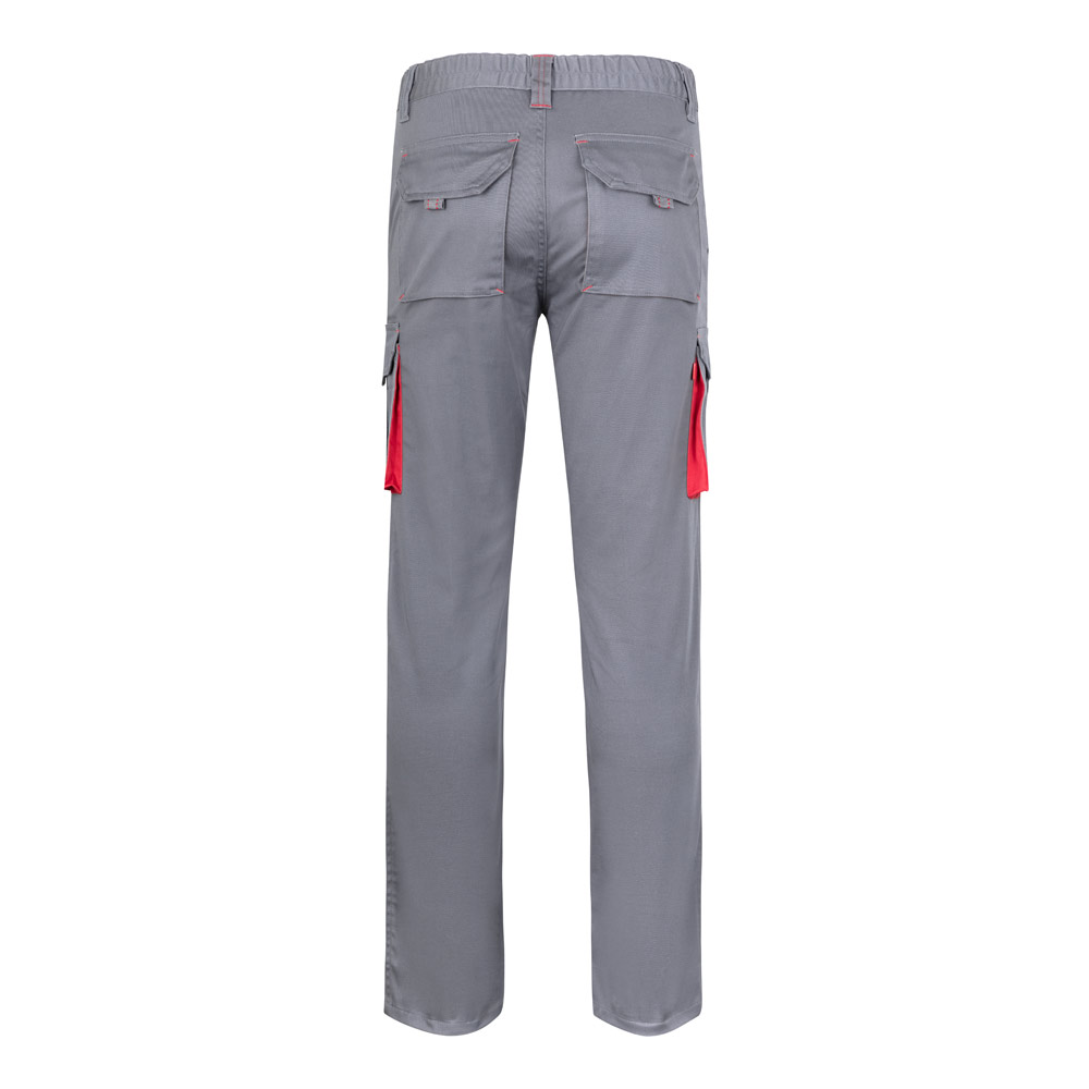 VL FIDES. Pantaloni elasticizzati bicolore con diverse tasche (240g/m²), in cotone (46%), EME (38%) e poliestere (16%)
