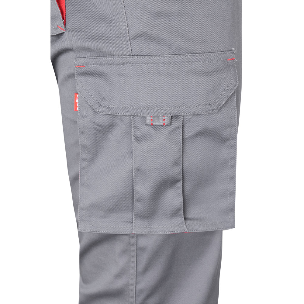 VL FIDES. Pantaloni elasticizzati bicolore con diverse tasche (240g/m²), in cotone (46%), EME (38%) e poliestere (16%)