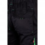 VL FIDES. Pantaloni extensibili cu buzunare multiple (240g/m&sup2;), &icirc;n două tonuri, din bumbac (46%), EME (38%) și poliester (16%) - Negru/Verde