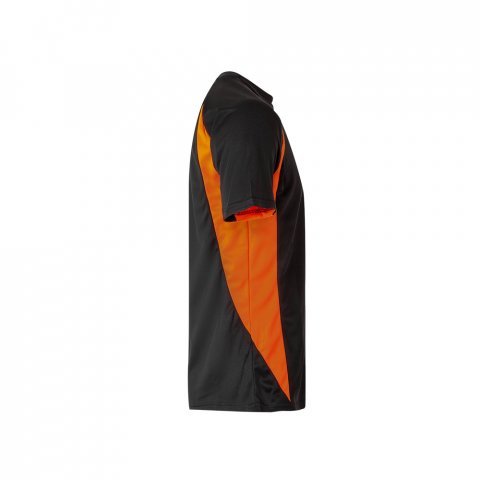 VL SLAYER. Tricou tehnic bicolor bird-eye (160g/m&sup2;), din poliester (100%) - Negru/Portocaliu