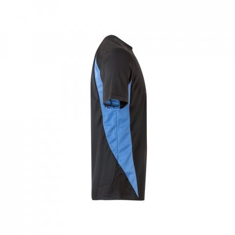 VL SLAYER. Tricou tehnic bicolor bird-eye (160g/m&sup2;), din poliester (100%) - Negru/Albastru deschis