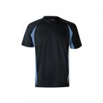 VL SLAYER. Tricou tehnic bicolor bird-eye (160g/m&sup2;), din poliester (100%) - Negru/Albastru deschis