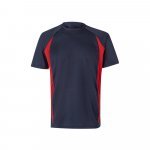 VL SLAYER. Tricou tehnic bicolor bird-eye (160g/m&sup2;), din poliester (100%) - Albastru/Roșu