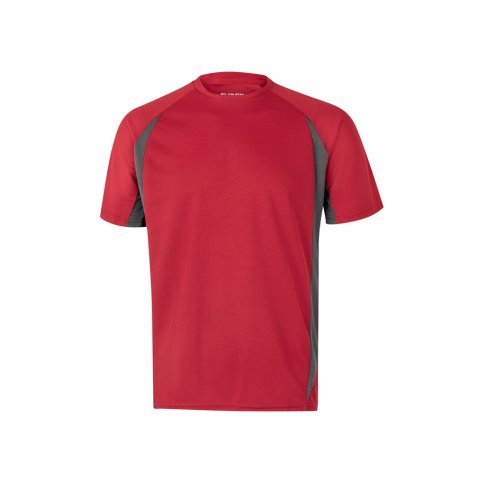 VL SLAYER. Tricou tehnic bicolor bird-eye (160g/m&sup2;), din poliester (100%) - Roșu/Gri