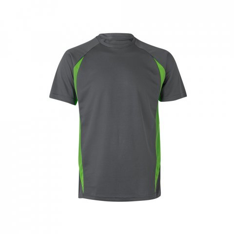 VL SLAYER. Tricou tehnic bicolor bird-eye (160g/m&sup2;), din poliester (100%) - Gri/Verde