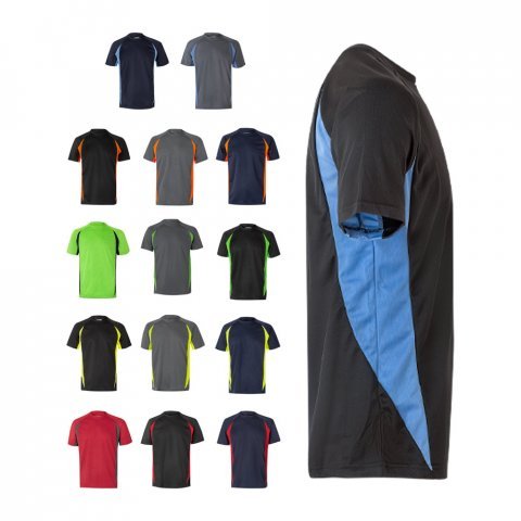 VL SLAYER. Tricou tehnic bicolor bird-eye (160g/m&sup2;), din poliester (100%)