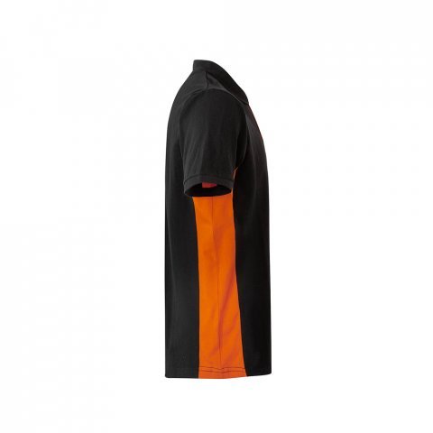 VL SUPAY. Dvoubarevn&aacute; pik&eacute; poloko&scaron;ile (180 g/m&sup2;), kr&aacute;tk&yacute; ruk&aacute;v, z bavlny (60 %) a polyesteru (40 %) - Čern&aacute;/Oranžov&aacute;