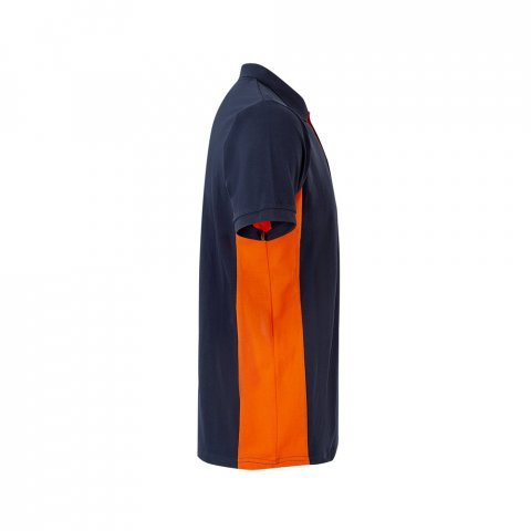 VL SUPAY. Dvoubarevn&aacute; pik&eacute; poloko&scaron;ile (180 g/m&sup2;), kr&aacute;tk&yacute; ruk&aacute;v, z bavlny (60 %) a polyesteru (40 %) - Modr&aacute;/Oranžov&aacute;