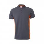 VL SUPAY. Dvoubarevn&aacute; pik&eacute; poloko&scaron;ile (180 g/m&sup2;), kr&aacute;tk&yacute; ruk&aacute;v, z bavlny (60 %) a polyesteru (40 %) - &Scaron;ed&aacute;/Oranžov&aacute;