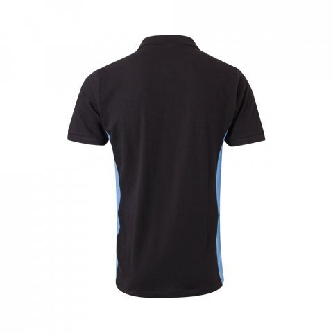 VL SUPAY. Dvoubarevn&aacute; pik&eacute; poloko&scaron;ile (180 g/m&sup2;), kr&aacute;tk&yacute; ruk&aacute;v, z bavlny (60 %) a polyesteru (40 %) - Čern&aacute;/Světle modr&aacute;