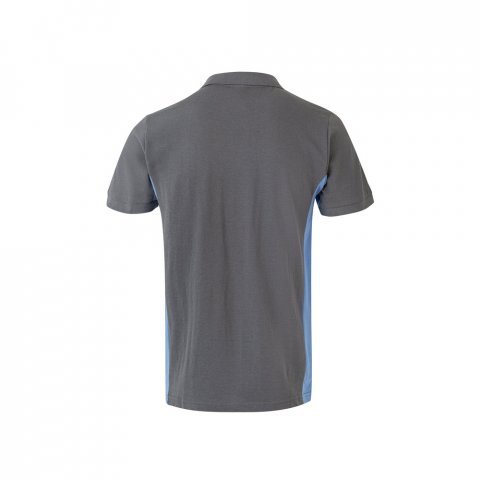 VL SUPAY. Dvoubarevn&aacute; pik&eacute; poloko&scaron;ile (180 g/m&sup2;), kr&aacute;tk&yacute; ruk&aacute;v, z bavlny (60 %) a polyesteru (40 %) - &Scaron;ed&aacute;/Světle modr&aacute;