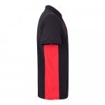 VL SUPAY. Dvoubarevn&aacute; pik&eacute; poloko&scaron;ile (180 g/m&sup2;), kr&aacute;tk&yacute; ruk&aacute;v, z bavlny (60 %) a polyesteru (40 %) - Čern&aacute;/Červen&aacute;