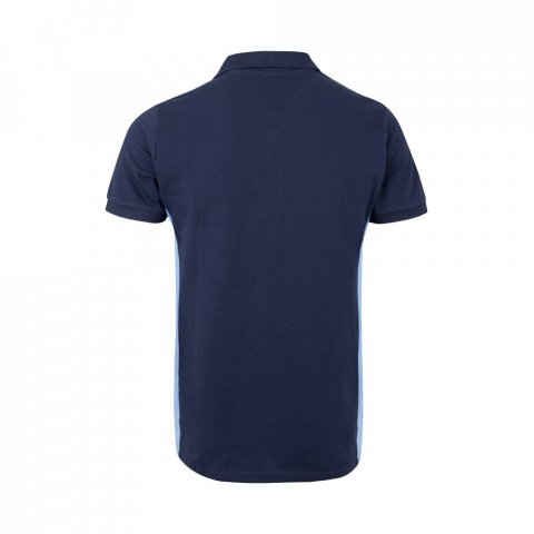 VL SUPAY. Dvoubarevn&aacute; pik&eacute; poloko&scaron;ile (180 g/m&sup2;), kr&aacute;tk&yacute; ruk&aacute;v, z bavlny (60 %) a polyesteru (40 %) - Modr&aacute;/Světle modr&aacute;