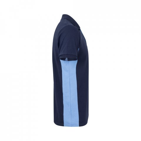 VL SUPAY. Dvoubarevn&aacute; pik&eacute; poloko&scaron;ile (180 g/m&sup2;), kr&aacute;tk&yacute; ruk&aacute;v, z bavlny (60 %) a polyesteru (40 %) - Modr&aacute;/Světle modr&aacute;