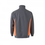 VL SVAROG. Felpa in spugna bicolore (260g/m&sup2;), in poliestere (65%) e cotone (35%) - Grigio/Arancione