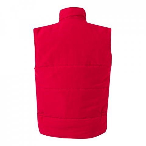VL MEFITIS. Colete acolchoado multibolsos  (220g/m&sup2;), em poli&eacute;ster (100%) - Vermelho