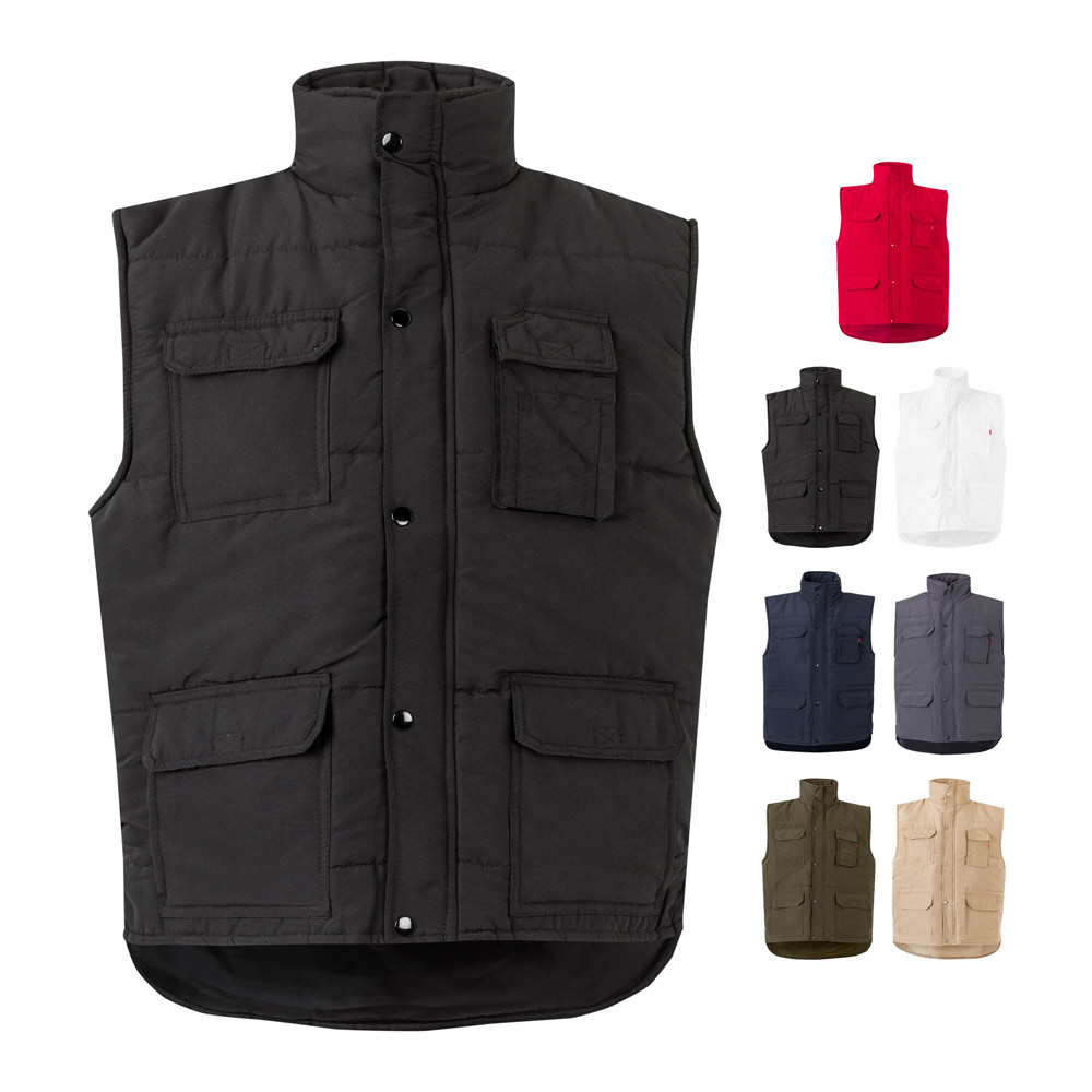VL MEFITIS. Gilet imbottito con diverse tasche (220g/m²), in poliestere (100%)