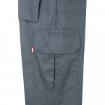 VL ATHENA. Pantaloni din twill &icirc;n două tonuri (210g/m&sup2;), căptușiți, cu mai multe buzunare, din bumbac (20%) și poliester (80%) - Gri/Galben