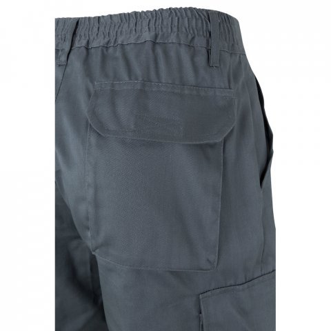 VL ATHENA. Pantaloni din twill &icirc;n două tonuri (210g/m&sup2;), căptușiți, cu mai multe buzunare, din bumbac (20%) și poliester (80%) - Gri/Galben