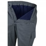 VL ATHENA. Pantaloni din twill &icirc;n două tonuri (210g/m&sup2;), căptușiți, cu mai multe buzunare, din bumbac (20%) și poliester (80%) - Gri/Galben