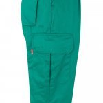 VL ATHENA. Pantaloni din twill &icirc;n două tonuri (210g/m&sup2;), căptușiți, cu mai multe buzunare, din bumbac (20%) și poliester (80%) - Verde/Galben