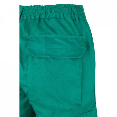 VL ATHENA. Pantaloni din twill &icirc;n două tonuri (210g/m&sup2;), căptușiți, cu mai multe buzunare, din bumbac (20%) și poliester (80%) - Verde/Galben