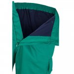 VL ATHENA. Pantaloni din twill &icirc;n două tonuri (210g/m&sup2;), căptușiți, cu mai multe buzunare, din bumbac (20%) și poliester (80%) - Verde/Galben