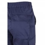 VL ATHENA. Pantaloni din twill &icirc;n două tonuri (210g/m&sup2;), căptușiți, cu mai multe buzunare, din bumbac (20%) și poliester (80%) - Albastru/Portocaliu